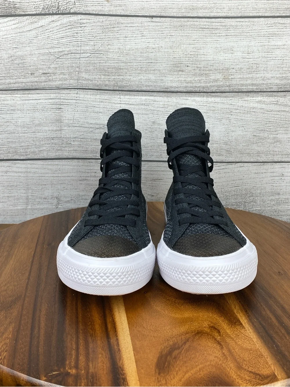 Converse Chuck Taylor All Star Nike Flyknit High Black Shoe 156736C Mens Size 8